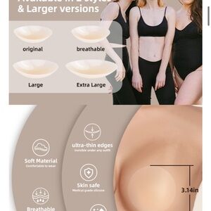 Ultra-Thin non adhesive Beige Silicone Nipple Covers
